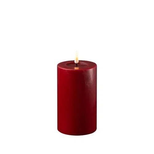 LED Blockljus 7,5x12,5 Bordeaux