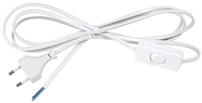 Mellanströmbrytare m. kabel vit 2,5m