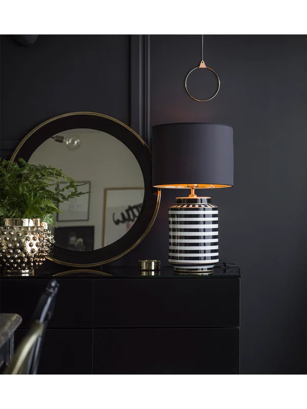 Sara Skärmar Cylinder Svart/Guld