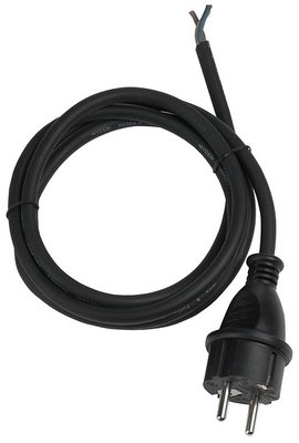 Gummiskarvsladd + Propp 3x1 1,5m IP44