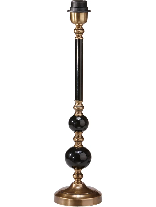 Abbey Lampfot H50 Svart/Mässing