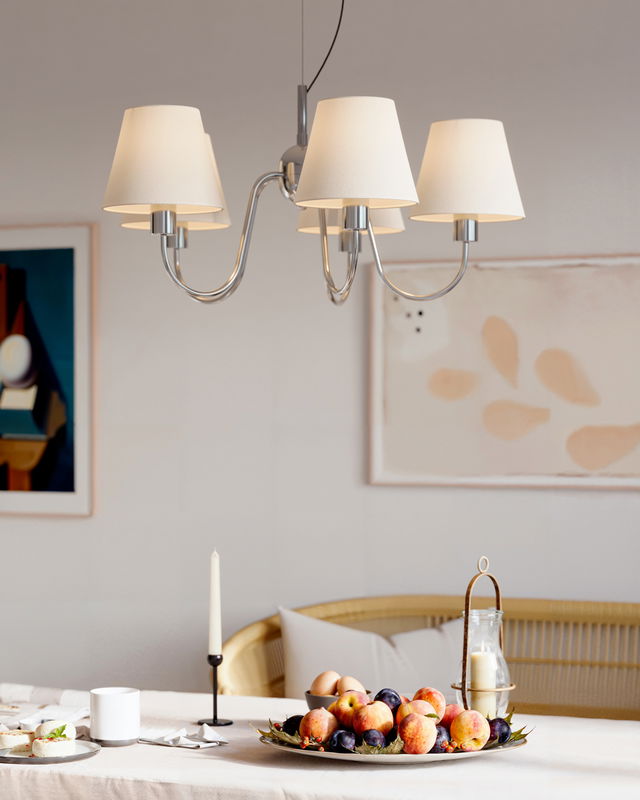 Lynx Taklampa D75 Krom/Vit