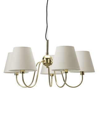 Lynx Taklampa D75 Mässing/Vit