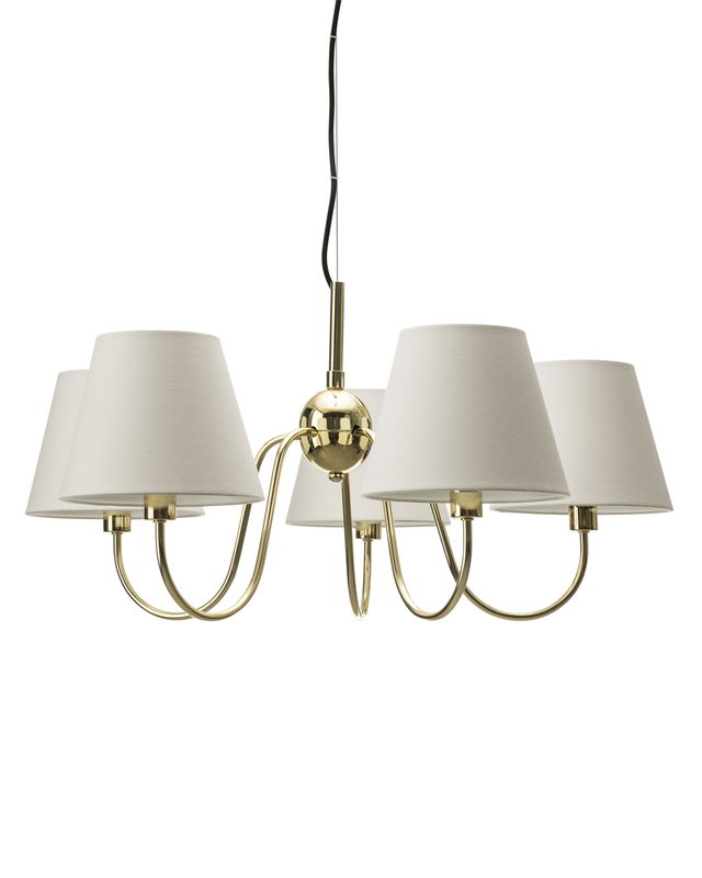 Lynx Taklampa D75 Mässing/Vit