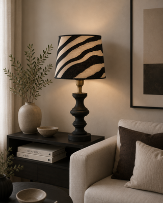 Domino Lampfot H34 Antik Svart