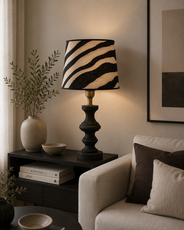 Domino Lampfot H34 Antik Svart