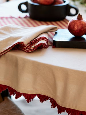 Stine Duk 145x280cm Röd