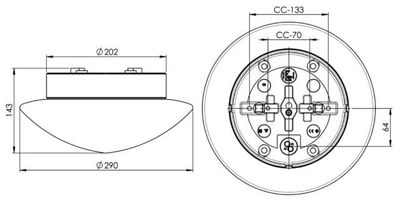 Contrast Solhem Bastu Tak/Vägglampa IP44