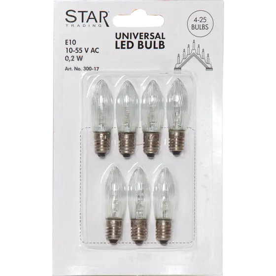 Reservlampa E10 LED 7-pack