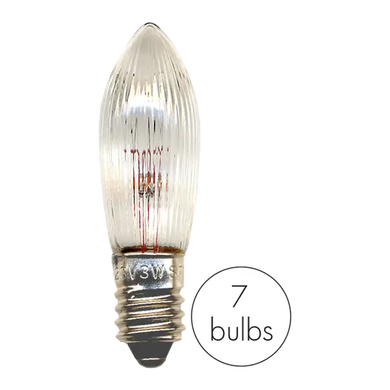 Reservlampa E10 34V 3W 3-pack