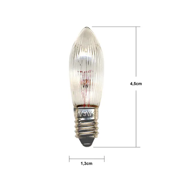 Reservlampa 7-pack 34V 3W E10