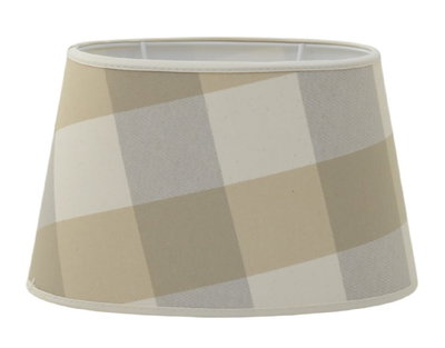 Squares Skärmar Oval Sand - Rutig lampskärm