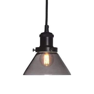 August Fönsterlampa 15 Rök/Svart - Utförsäljning