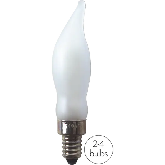 Reservlampa E10 230V 5W matt 2-pack
