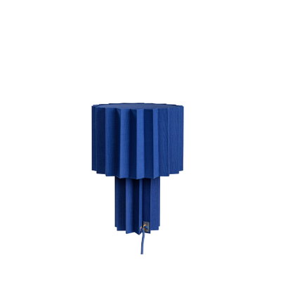 Plissé Bordslampa Blå Textil - Örsjö belysning