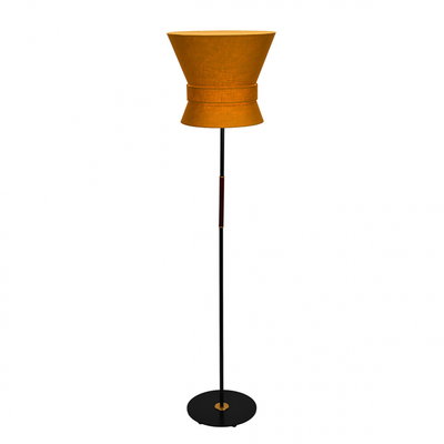Bow Golvlampa Stor Svart/Gul Ockra