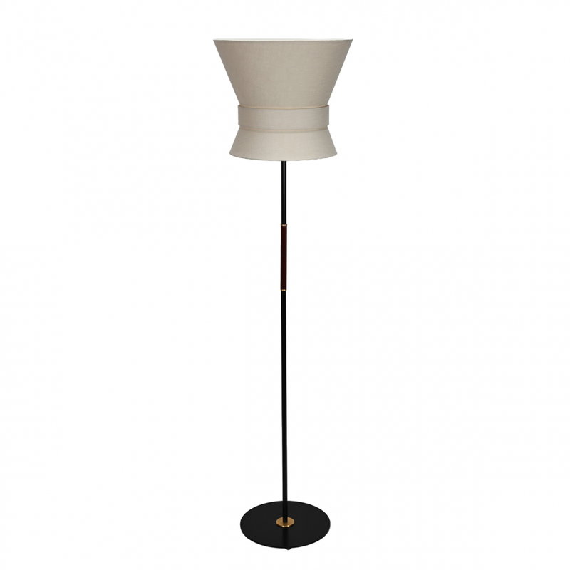 Bow Golvlampa Stor Svart/Krämvit