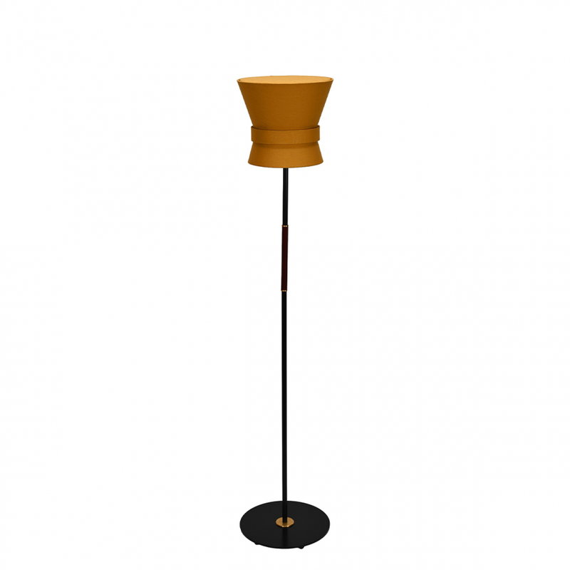 Bow Golvlampa Liten Svart/Gul Ockra