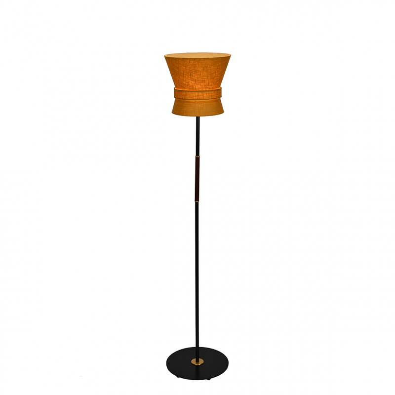 Bow Golvlampa Liten Svart/Gul Ockra