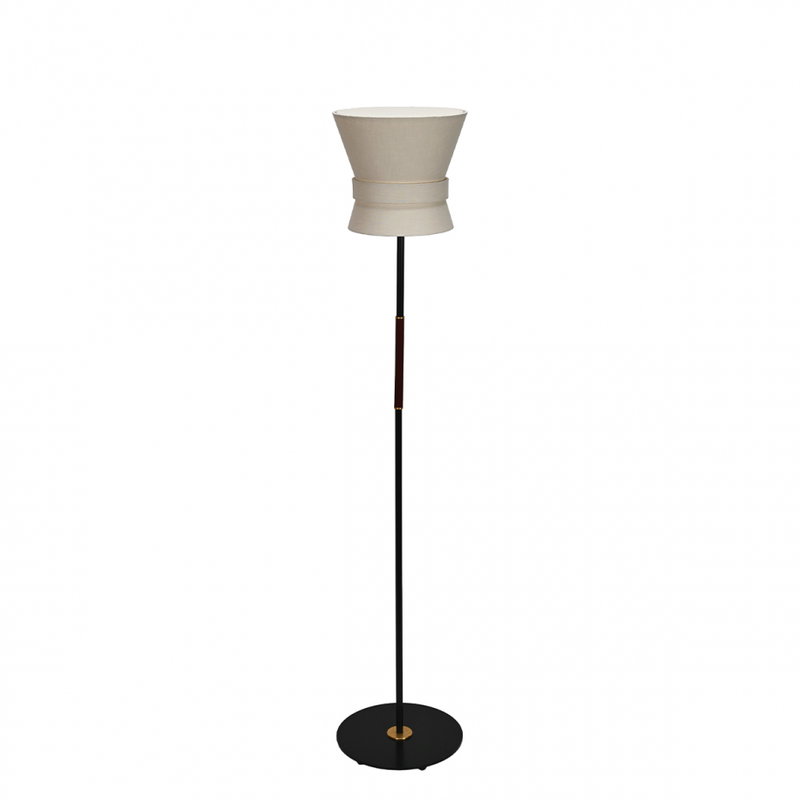Bow Golvlampa Liten Svart/Krämvit