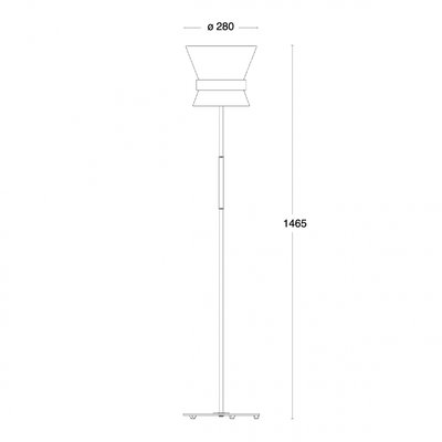 Bow Golvlampa Liten Ritning