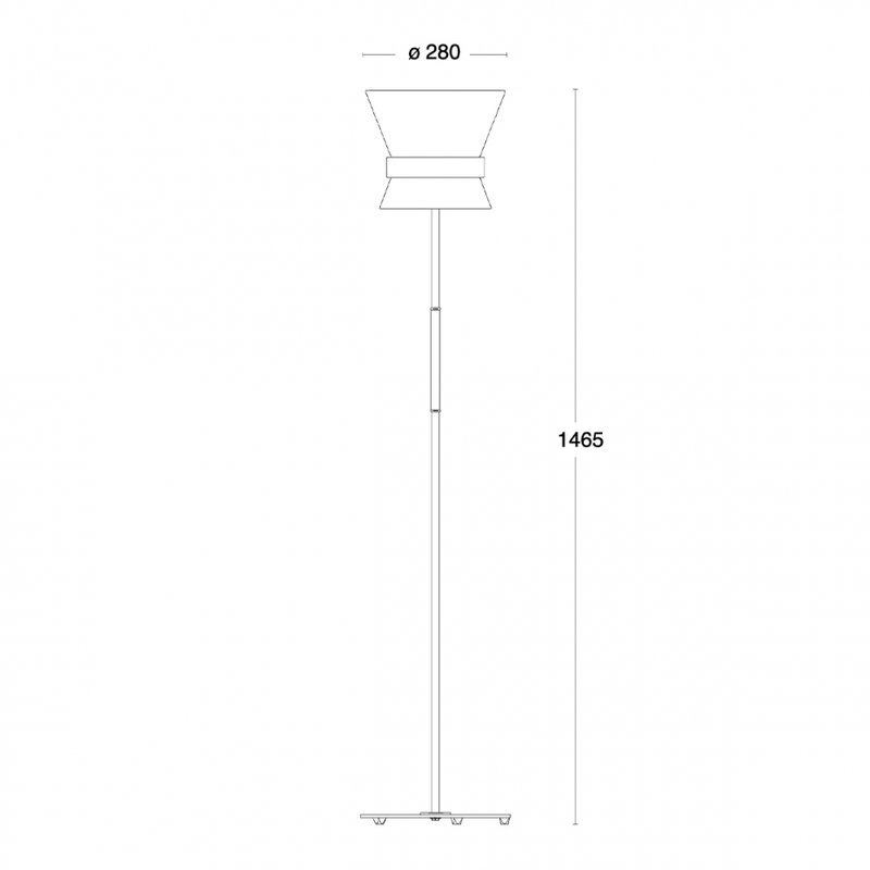 Bow Golvlampa Liten Ritning