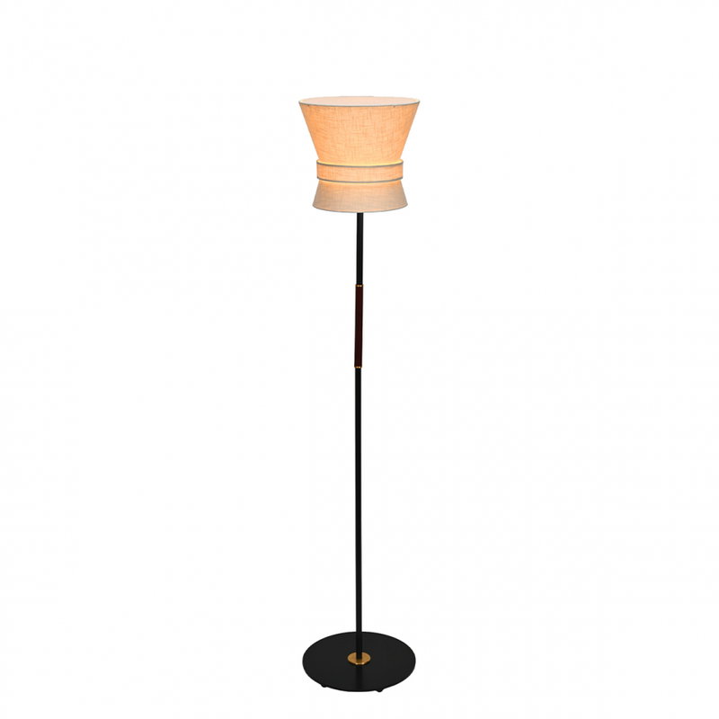 Bow Golvlampa Liten Svart/Krämvit