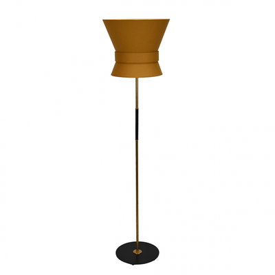 Bow Golvlampa Stor Rå Mässing/Gul Ockra