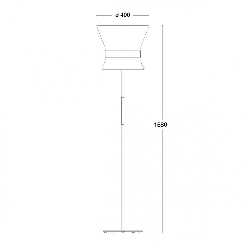 Bow Golvlampa Stor Ritning