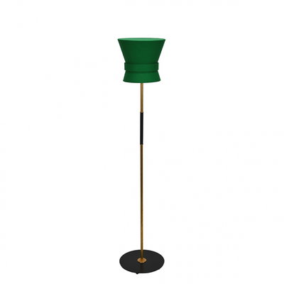 Bow Golvlampa Liten Rå Mässing/Smaragdgrön