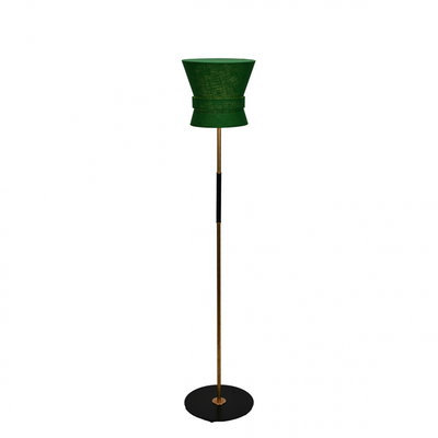 Bow Golvlampa Liten Rå Mässing/Smaragdgrön