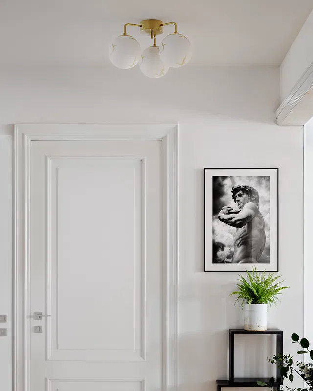 Bellagio Plafond 50cm Mässing/Vit