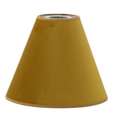 Velutto Sammet Toppringskärm Mustard