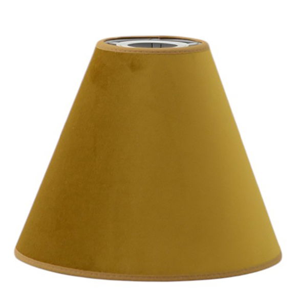 Velutto Sammet Toppringskärm Mustard