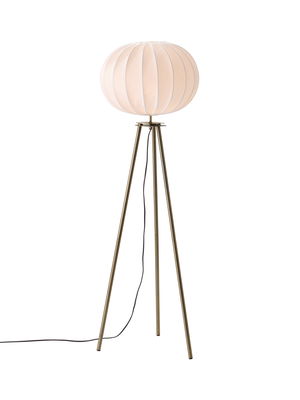 Base golvlampa tripod antikmässing