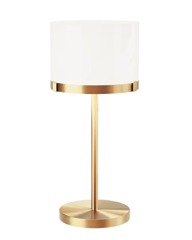 Marcel Bordslampa H55 Mässing/Vit