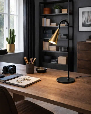 Skrivbordslampa med justerbart huvud