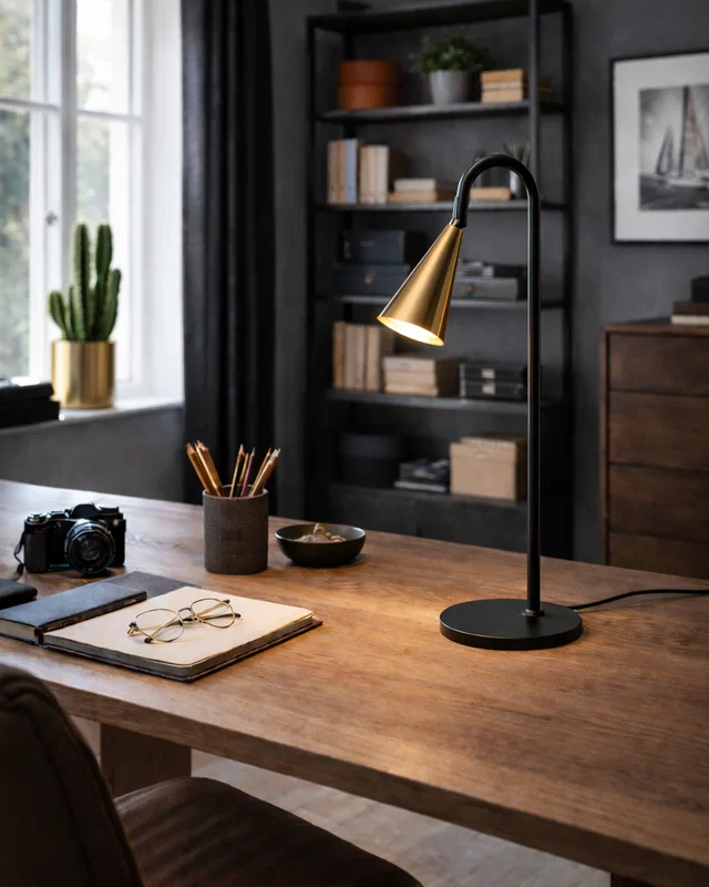Skrivbordslampa med justerbart huvud