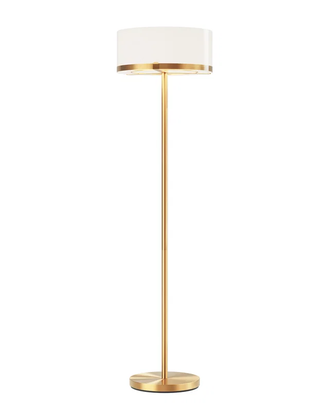 Marcel Golvlampa H150 Mässing/Vit