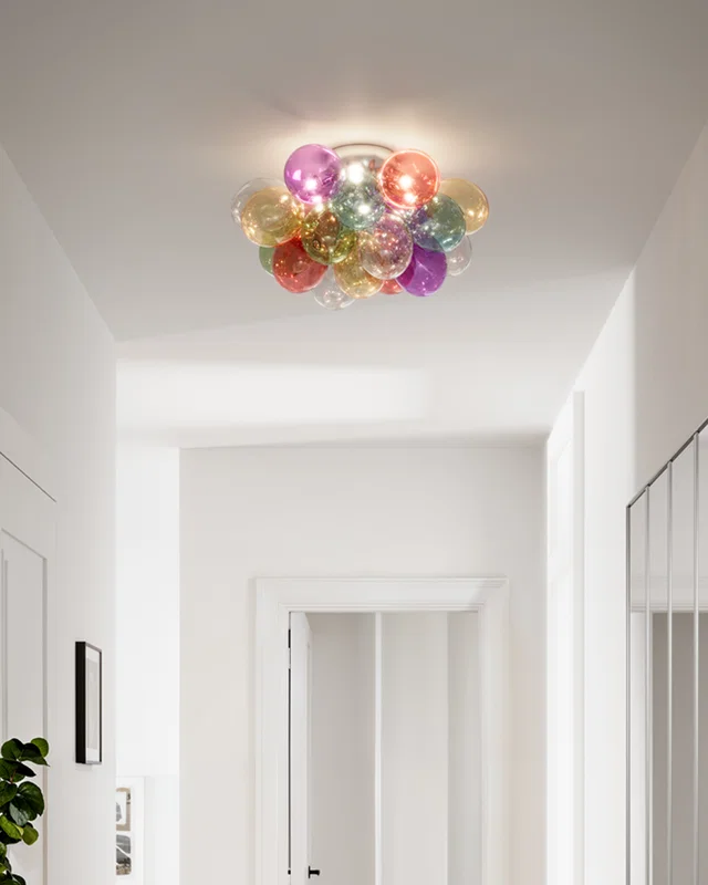 Färgglad plafond i glas