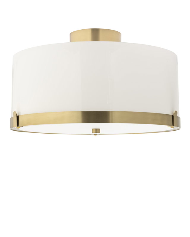 Marcel Plafond D40 Mässing/Vit
