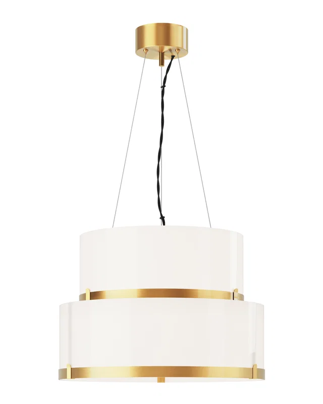 Marcel Taklampa D50 Mässing/Vit