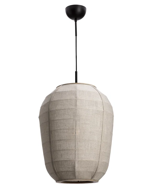 Beige linne taklampa