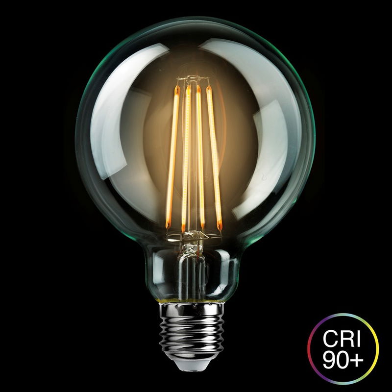 Glob 95mm E27 827-822 8W Klar Dim-Warm