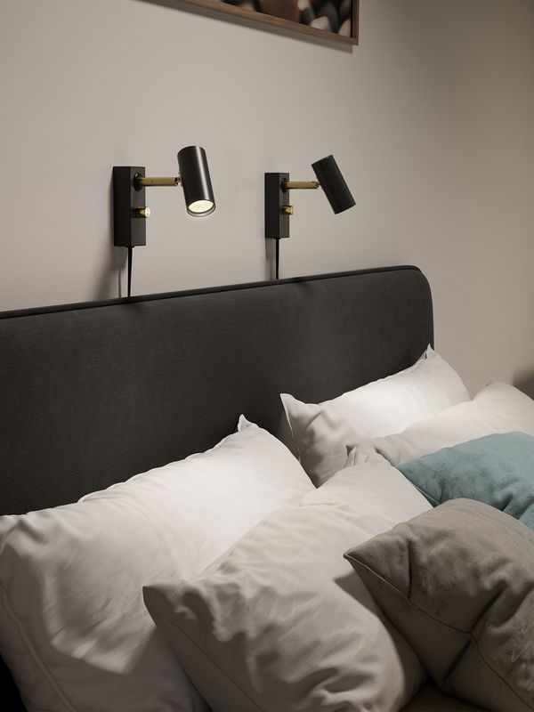 Cato LED Vägglampa Svart/Mässing