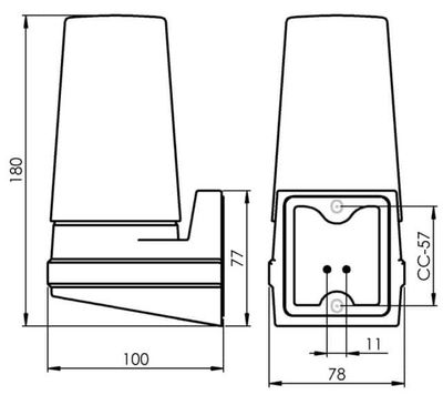 Bernadotte Vägglampa Enkel IP44
