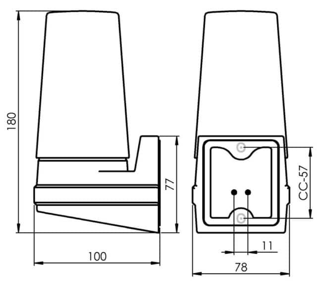 Bernadotte Vägglampa Enkel IP44