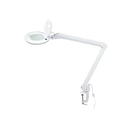 B878 Tibro Klämlampa m. Förstoringsglas 5 Dioptrier LED