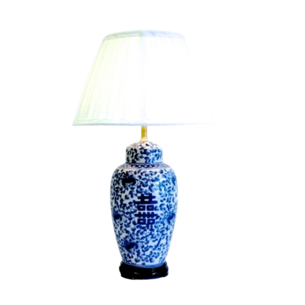 Kina Lampfot H41 Blå Tecken