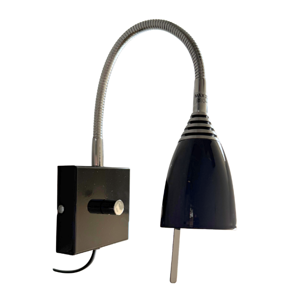 Kontrast Vägglampa Blank Svart
